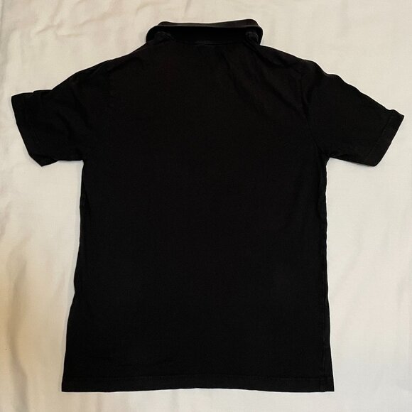 PUMA Golf Polo Mens Small Classic Cat Logo Cotton Embroidered Black Preowned - Picture 2 of 2